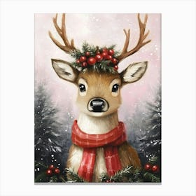 Christmas Deer Canvas Print