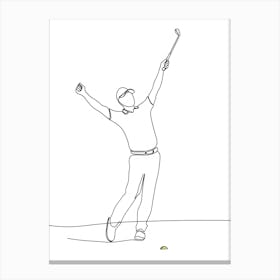 Golfer Celebrating Canvas Print