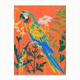 Spring Birds Macaw 2 Canvas Print