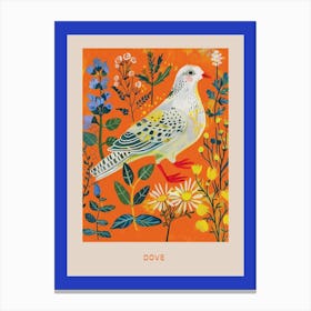 Spring Birds Poster Dove 2 Canvas Print