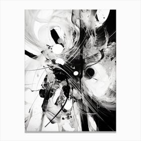 Symbiosis Abstract Black And White 6 Canvas Print
