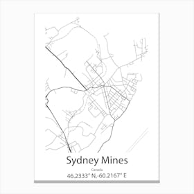 Sydney,Australia Minimalist Map Canvas Print