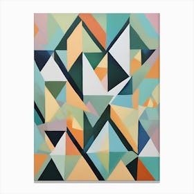 Abstract Mid-century Vintage Triangles 2 Canvas Print