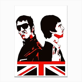 oasis brit pop band music Canvas Print