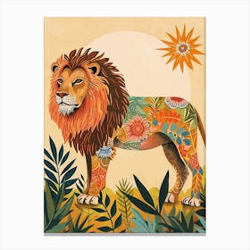 Barbary Lion Panthera Symbolic Imagery Illustration 1 Canvas Print