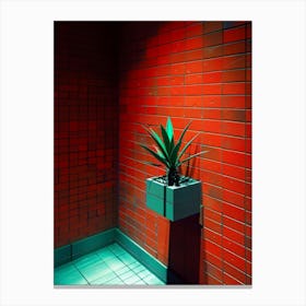 Red Brick Wall 1 Canvas Print