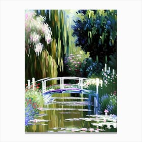 Water Lily Bridge Canvas Print