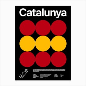 Mid Century Dark Catalunya F1 Canvas Print