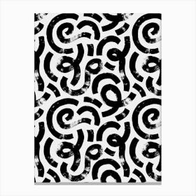 Black And White Seamless Pattern Canvas Print