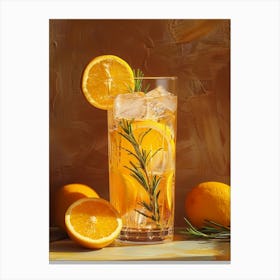 Orange Drink With Rosemary Canvas Print