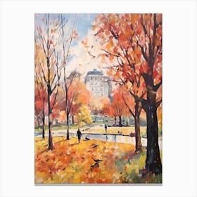 Autumn City Park Painting St James Park London Canvas Print