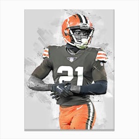 Denzel Ward Cleveland Browns Canvas Print