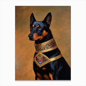 Beauceron Renaissance Portrait Oil Painting Canvas Print