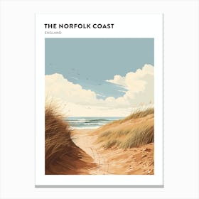The Norfolk Coast Path England 2 Hiking Trail Landscape Poster Canvas Print