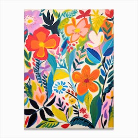 Floral Fantasy; Matisse Style Radiant Whimsy Canvas Print