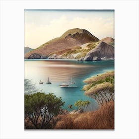 Komodo Island Indonesia Soft Colours Tropical Destination Canvas Print