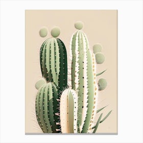 Trichocereus Cactus Neutral Abstract 2 Canvas Print