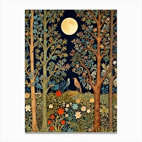 William Morris Moonlight In The Woods 92 Canvas Print