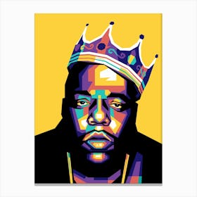 Biggie Smalls - King Of Rap WPAP Canvas Print