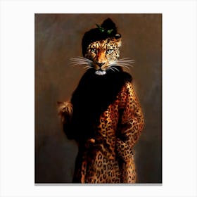 Panther Lady Nel Pet Portraits Canvas Print