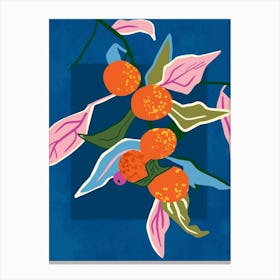 Lush Orange Botanicals Canvas Print