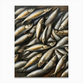 Sardines Realism Canvas Print