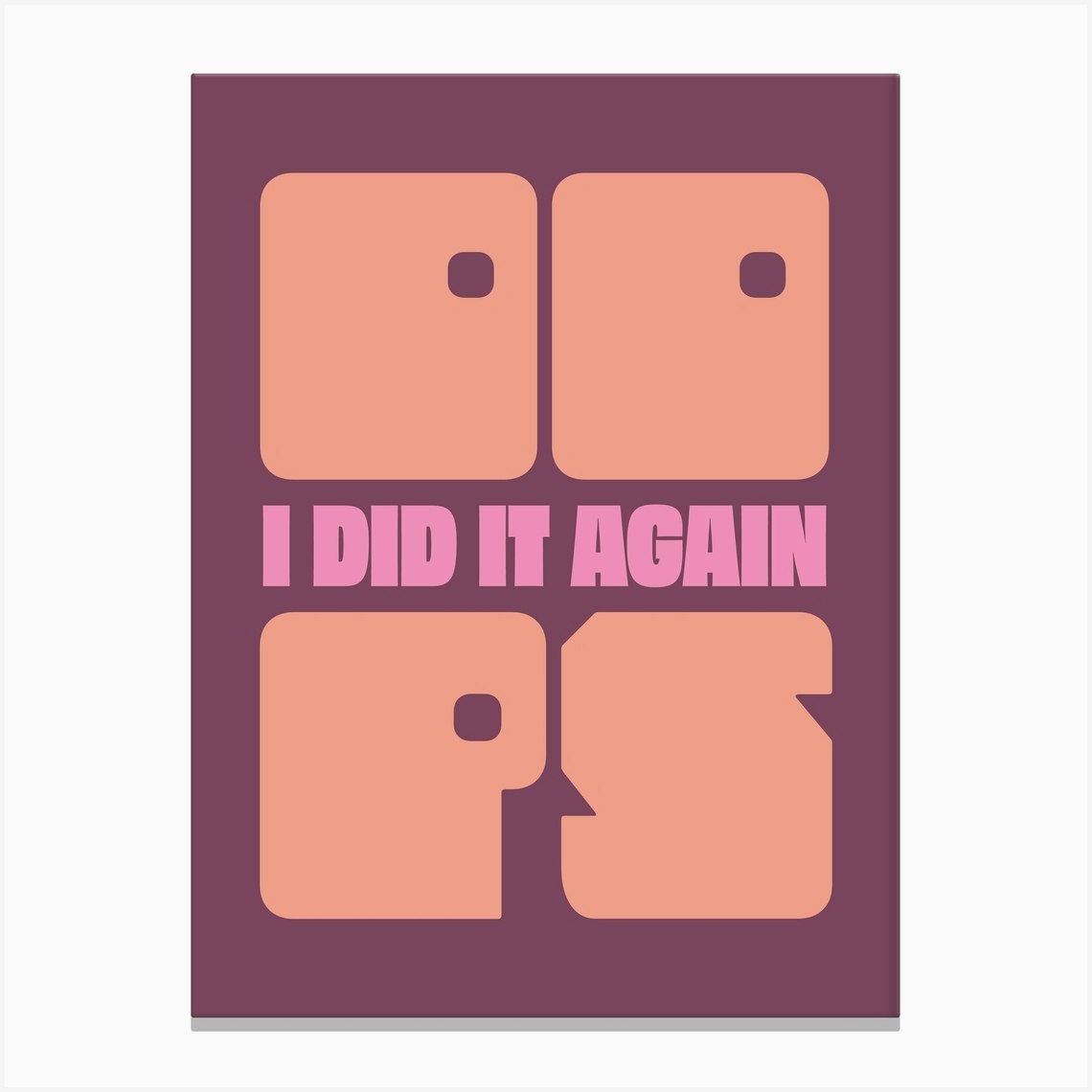Oops I Did It Again, Music Print (v1) Canvas Print by Ampersand Prints