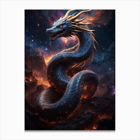 Dragon In Space Canvas Print