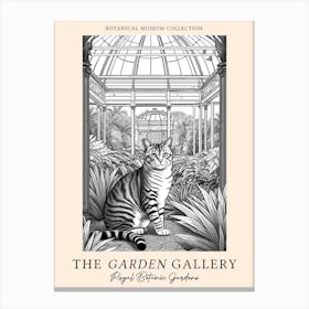The Garden Gallery, Royal Botanic Gardens Melbourne Australia, Cats Line Art 4  Canvas Print