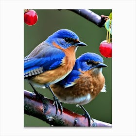 Eastern Bluebird-Reimagined 20 Canvas Print