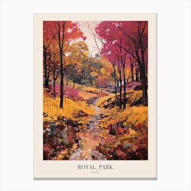 Autumn City Park Painting Royal Park Kyoto Japan 1 Poster Canvas Print