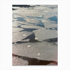 Abstract Icy Frozen Lake Canvas Print