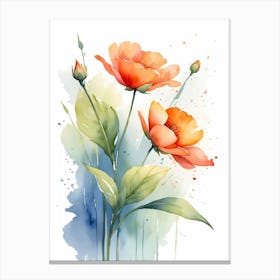 Watercolor Flowers 20 Canvas Print