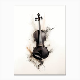 Violin In Water Splash Canvas Print