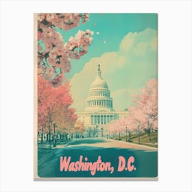 Aihrgdesign A Classic 1960s Travel Poster For Washington DC 3 Canvas Print