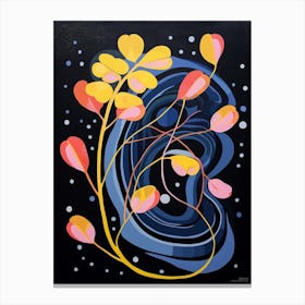 Freesia 1 Hilma Af Klint Inspired Flower Illustration Canvas Print