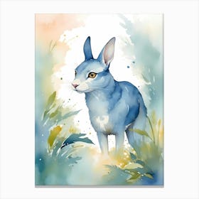 Blue Hare Canvas Print