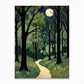 William Morris Path In The Woods 1 Canvas Print