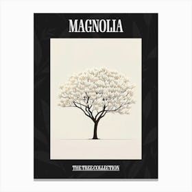 Magnolia Tree Pixel Illustration 1 Poster Canvas Print