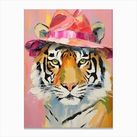 Tiger In A Hat Canvas Print