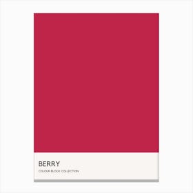 Berry Colour Block Poster Canvas Print