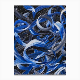 Blue Ribbons Canvas Print