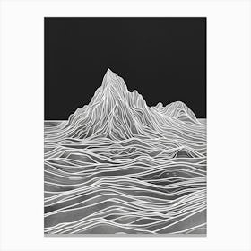 Ben Vane Mountain Line Drawing 3 Canvas Print