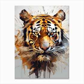 Geometric Jungle: The Abstract Tiger Canvas Print