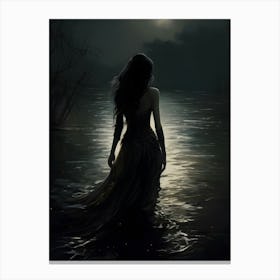 Girl In The Water 1 Canvas Print