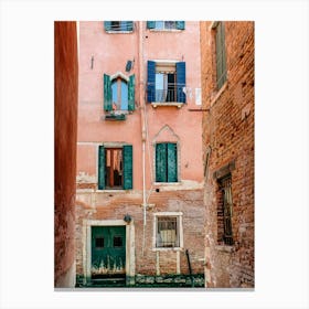 Windows Line Venice, Italy Canvas Print