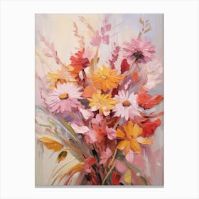 Fall Flower Painting Asters 5 Canvas Print