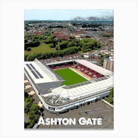 Ashton Gate, Bristol, Stadium, Football, Art, Soccer, Wall Print, Art Print Canvas Print