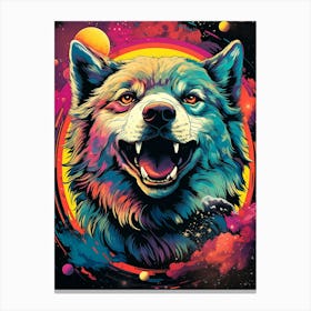 Wolf In Space 1 Canvas Print