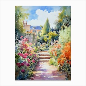 Claude Monet Garden France Watercolour 2 Canvas Print